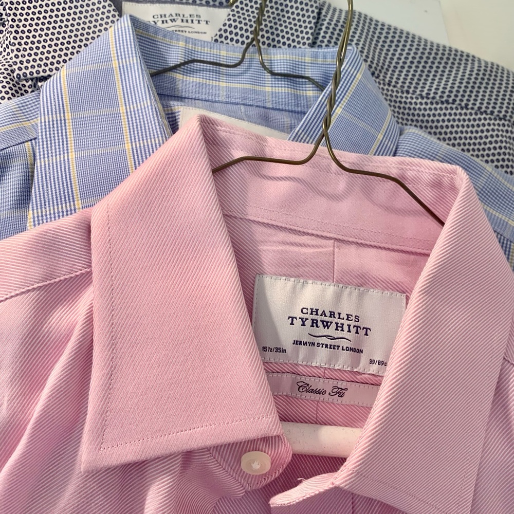 3!Men’s dress shirts. Charles Tyrwhitt, like new